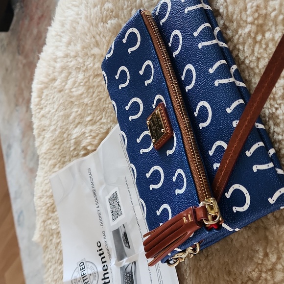 NWOT Dooney & Bourke Indianapolis Colts Foldover Crossbody Bag 🐎💙 - Picture 7 of 14